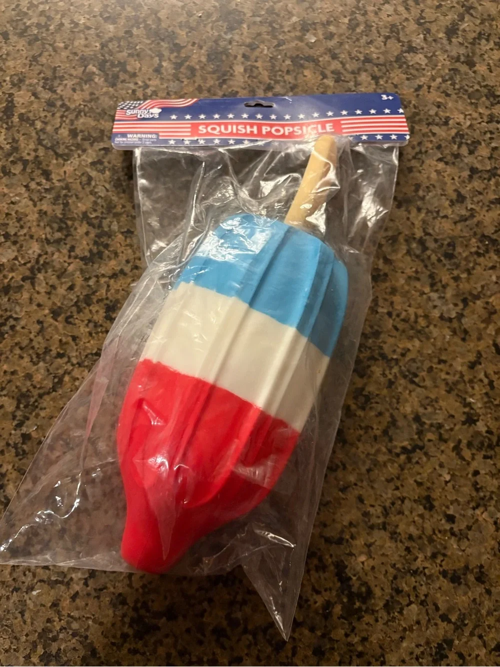 Squish Popsicle Soft Toy - Red White Blue by Squish Pops